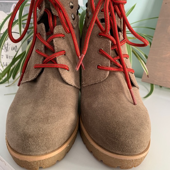 Guess Suede Wedge Booties - Picture 3 of 8